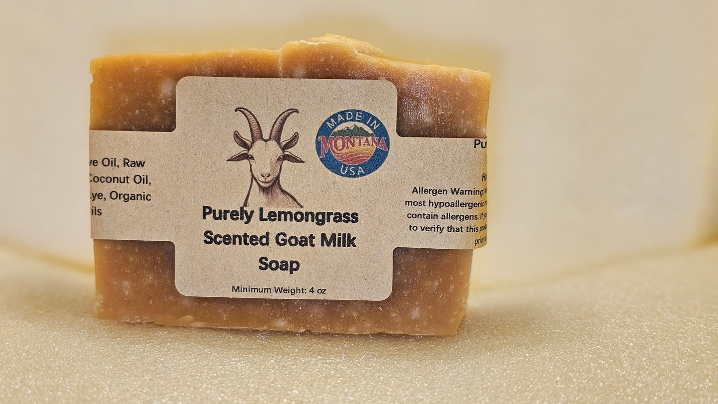 Purely Lemongrass Scented Goat Milk Soap