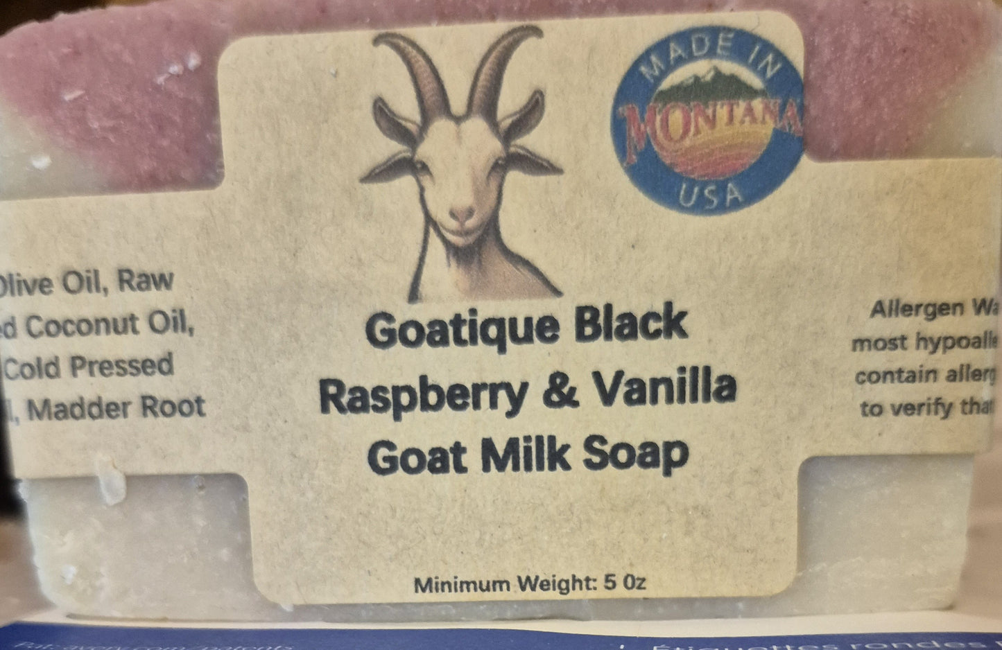 Goatique Black Raspberry & Vanilla Goat Milk Soap