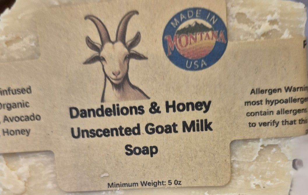 Purely Unscented Dandelion & Honey Goat Milk Soap