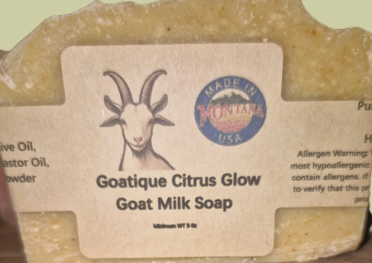 Goatique Citrus Glow Goat Milk Soap