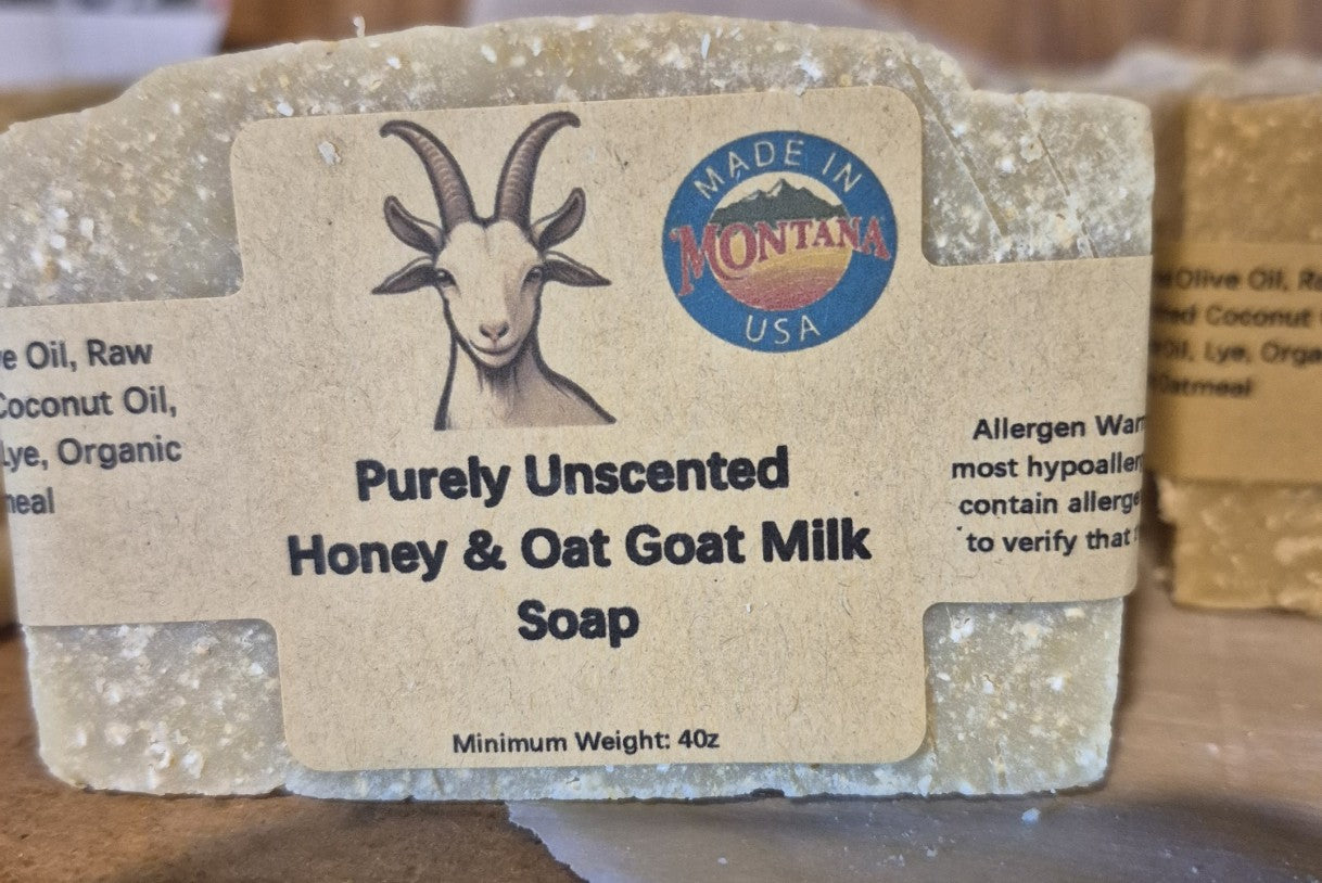 Purely Unscented Honey & Oat Goat Milk Soap