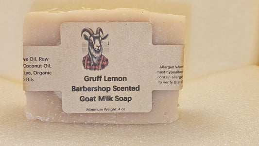 Gruff Lemon Barbershop Scented Goat Milk Soap