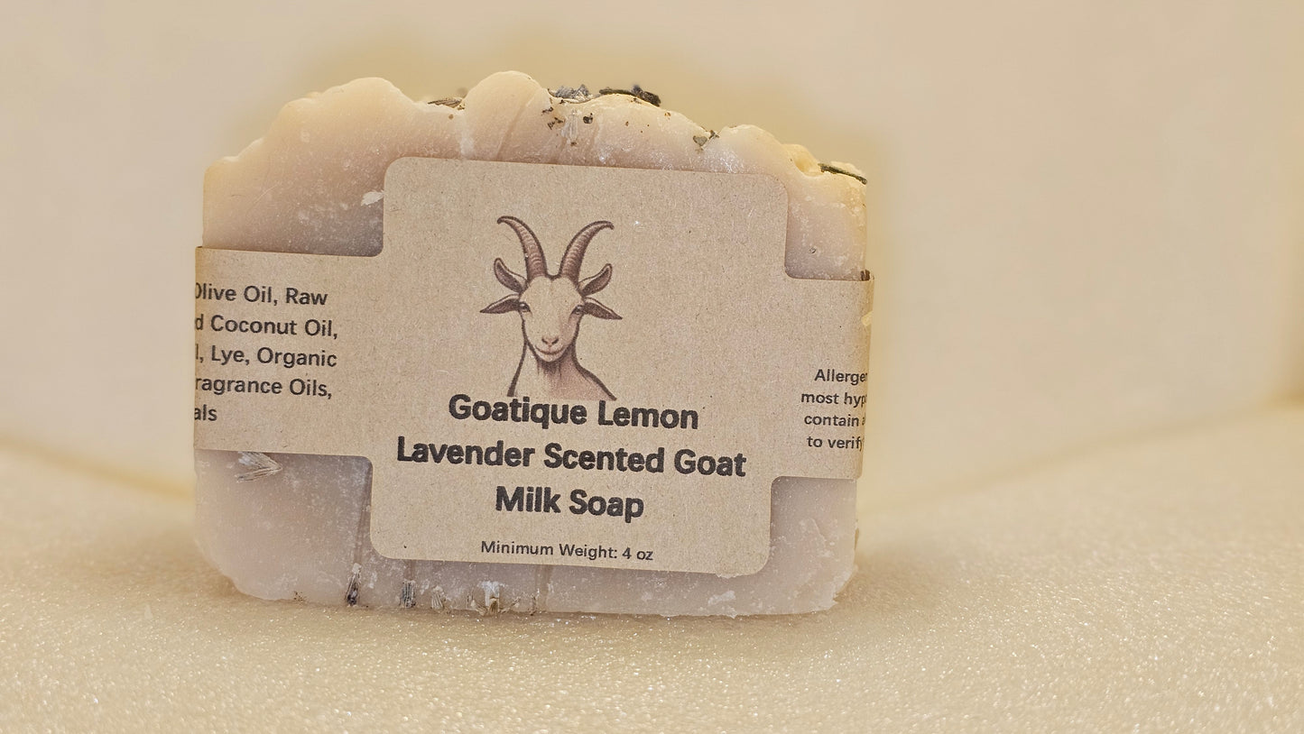 Goatique Lemon Lavender Scented Goat Milk Soap