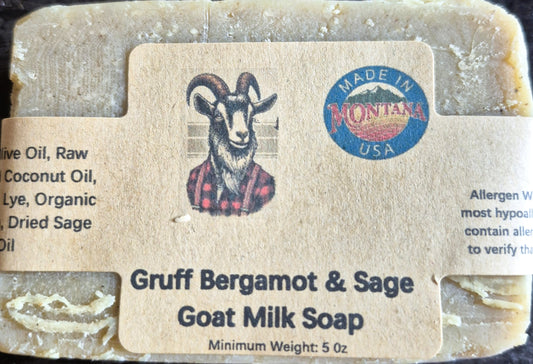 Gruff Bergamot & Sage Goat Milk Soap