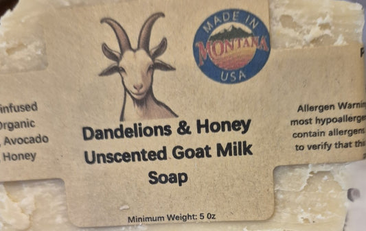 Purely Unscented Dandelion & Honey Goat Milk Soap