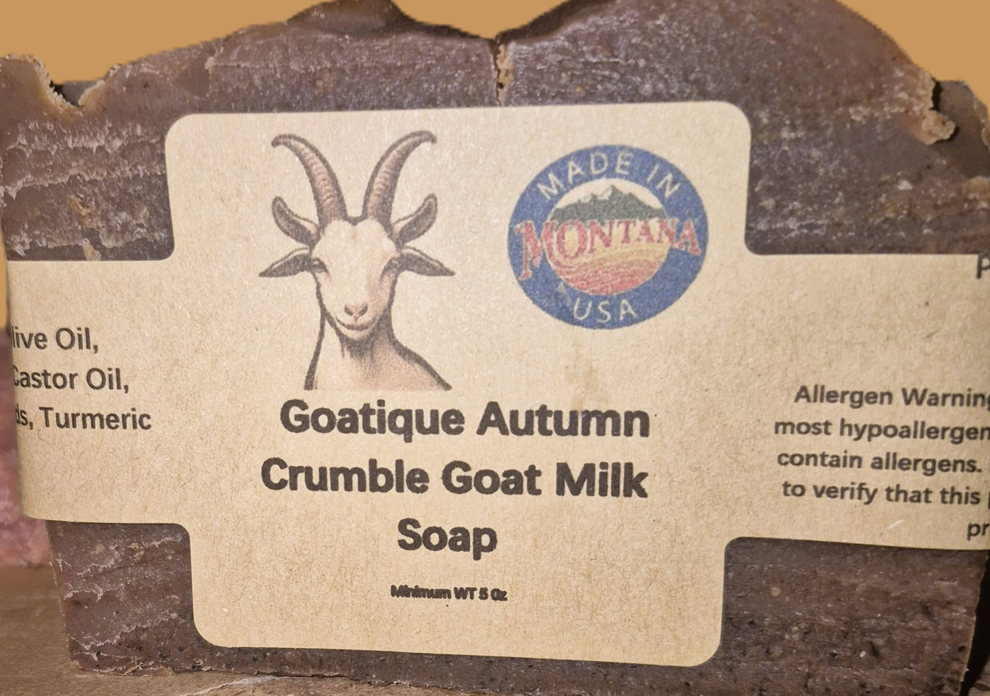 Goatique Autumn Crumble Goat Milk Soap