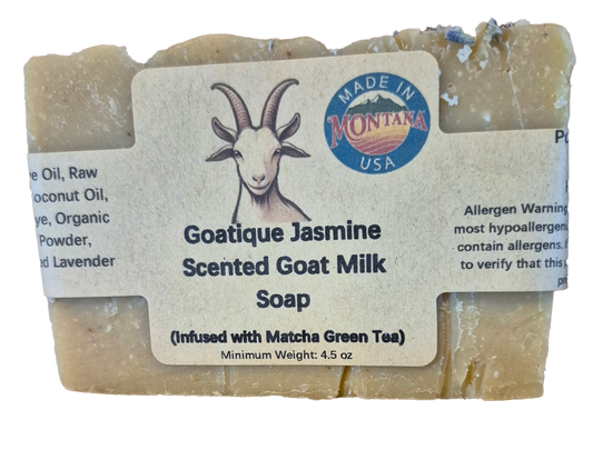 Goatique Jasmine Goat Milk Soap (Infused with Matcha Green Tea)