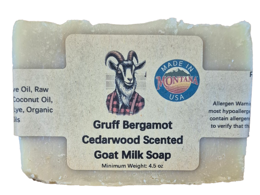 Gruff Bergamot and Cedarwood Scented Soap