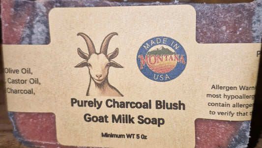 Purely Charcoal Blush Goat Milk Soap