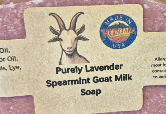 Purely Lavender Spearmint Goat Milk Soap back in stock in 4 weeks