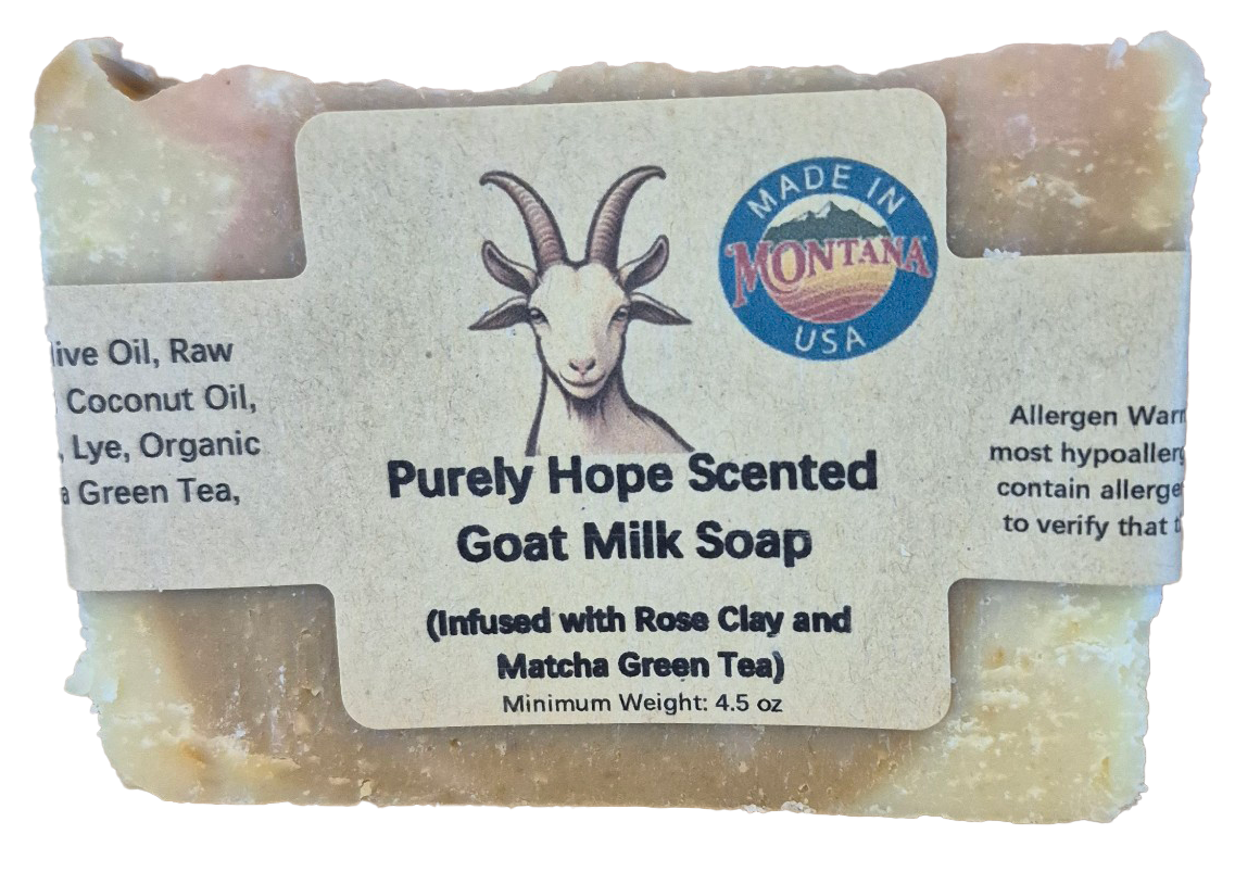 Purely Hope Goat Milk Soap with Rose Clay & Matcha Green Tea