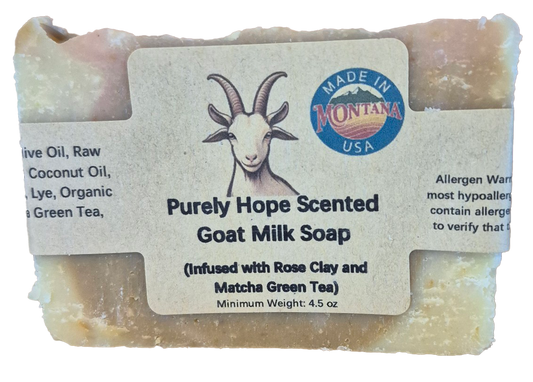 Purely Hope Goat Milk Soap with Rose Clay & Matcha Green Tea