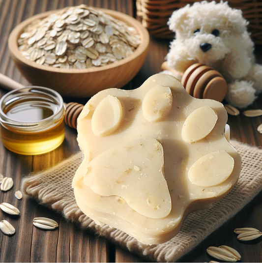 Goatique Apple Bourbon Scented Paw Print Soap